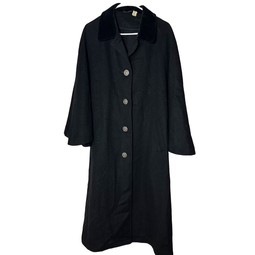 Women’s Loden Plankl Black Wool Cloak Vintage fits up to XXL Alpaca 20% wool 80%